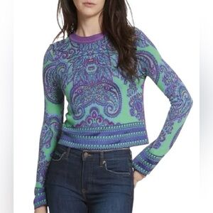 Free People New Age Cropped Knit Sweater
